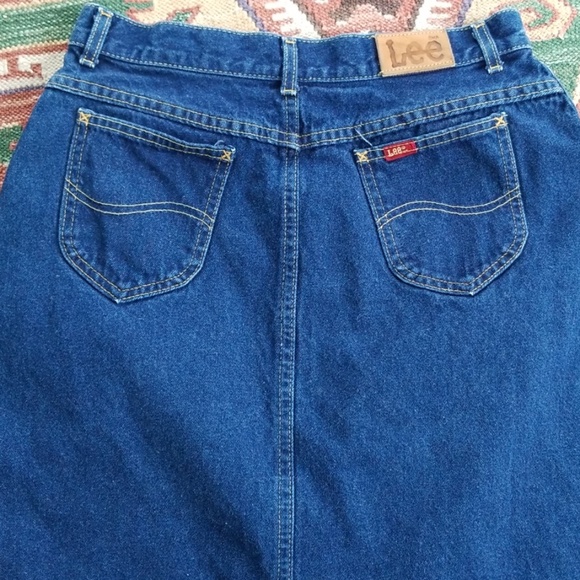 Vintage Lee Denim Jean Skirt - Picture 3 of 8